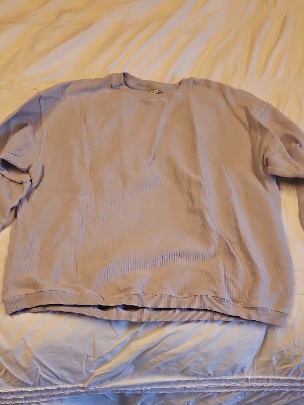 aerie Ribbed Crewneck Sweater in Grey